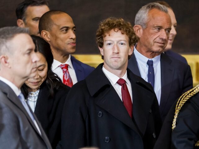 Mark Zuckerberg at Donald Trump's inauguration
