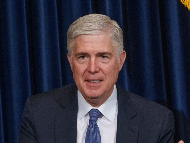 U.S. Supreme Court Associate Justice Neil Gorsuch speaks at the Ronald Reagan Presidential