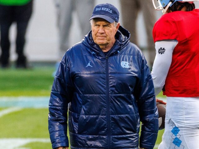Peyton Williams_Getty Images CHAPEL HILL, NORTH CAROLINA - APRIL 12: Head coach Bill Belichick of the North Carolina Ta