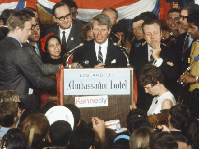Robert F. Kennedy 1968 CALIFORNIA PRIMARY: ASSASSINATION OF ROBERT F. KENNEDY -- Pictured: (l-r center) Wife