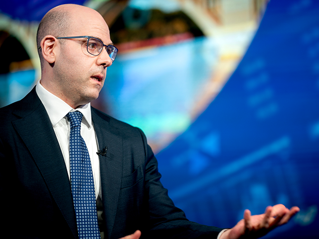 Stephen-Miran-3-24-25-getty Jobs - Stephen Miran, chairman of the Council of Economic Advisers, speaks during a Bloomb