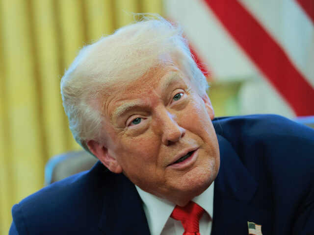 Trumphollywoodchina WASHINGTON, DC - APRIL 09: U.S. President Donald Trump speaks to reporters while in the Ov