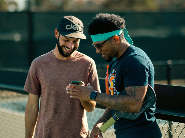 Young men with cellphone