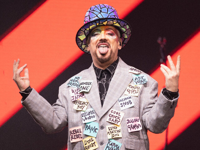 LONDON, ENGLAND - DECEMBER 15: Boy George of Culture Club performs at The O2 Arena on Dece