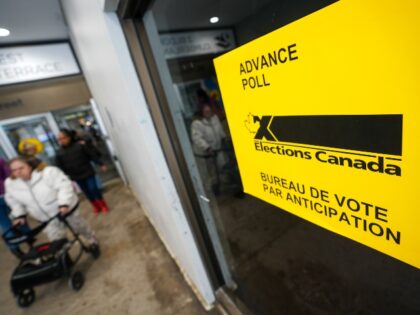 TORONTO, CANADA - APRIL 21 : People arrive at polling station to cast their ballots on the
