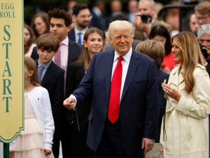 WASHINGTON, DC - APRIL 21: U.S. President Donald Trump and First Lady Melania Trump prepar