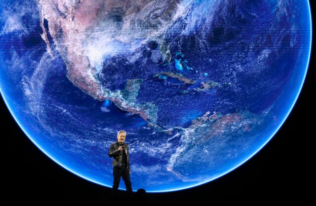 Analysts say US chipmakers like Nvidia, whose CEO Jensen Huang is seen here, will face int