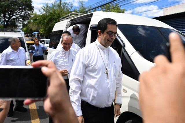 Archbishop Jose Luis Escobar, seen in San Salvador on March 18, 2025, has urged his govern