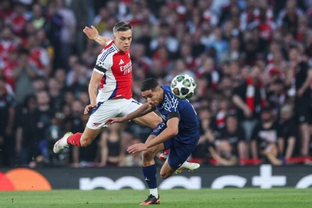 Arsenal were beaten by Paris Saint-Germain in the Champions League semi-final first leg