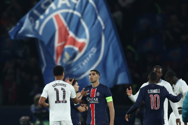 Aston Villa's Ollie Watkins (left) was left on the bench against PSG