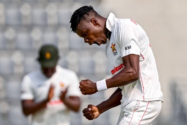 Blessing Muzarabani took three wickets as Zimbabwe bowled Bangladesh out for 191 on the fi