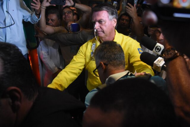 Former Brazilian President Jair Bolsonaro was hospitalized after suffering severe pain rel