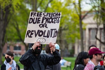 Demonstrators protest Harvard's stance on the war in Gaza and show support for Palestinian