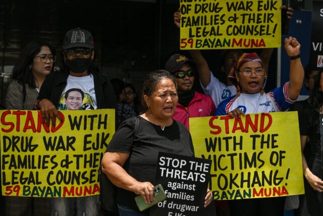 Family of Philippine drug war victims protest after receiving online harassment since form