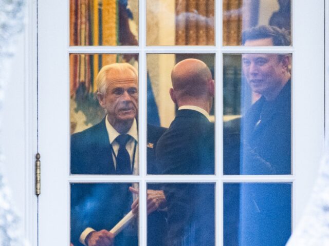 (FILES) (L-R) Senior Counselor to the President for Trade and Manufacturing, Peter Navarro