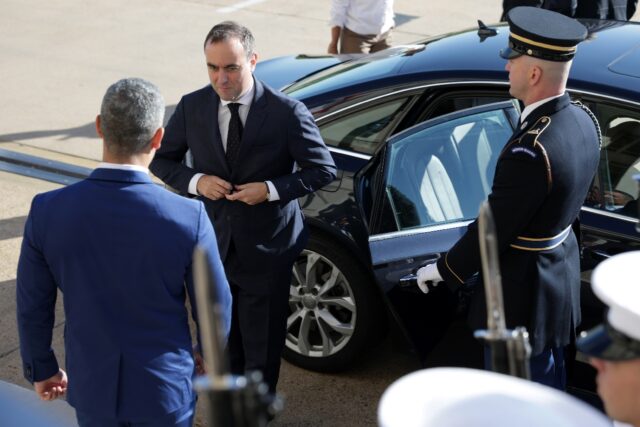 France's Defense Minister, Sebastien Lecornu, was in Washington for talks on a variety of