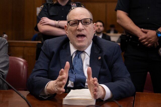 Harvey Weinstein attends his retrial on rape and sex assault charges in New York City, on