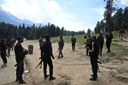 Indian troops on Wednesday guarded the site of the attack where gunmen in Kashmir killed 2