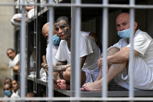 Inmates inside the Center for Terrorism Confinement (CECOT) in El Salvador where Kilmar Ab