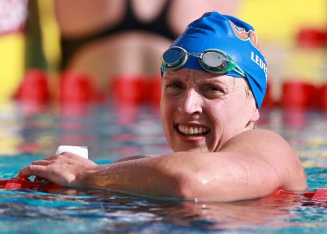 Katie Ledecky clocked the second fastest 1,500m freestyle time in history in her first rac
