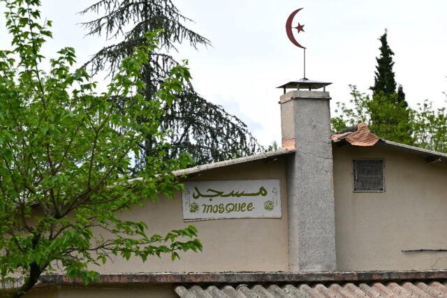 The Khadidja mosque in La Grand-Combe, southern France, where a man was stabbed to death