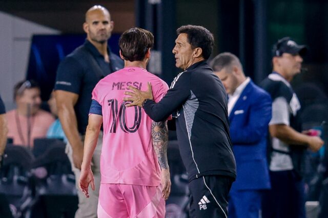 Lionel Messi looked dejected after his Inter Miami team lost their CONCACAF Champions Cup