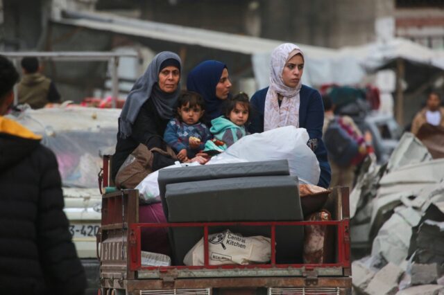 Palestinians in Gaza faced continued air strikes and evacuation orders as Hamas officials