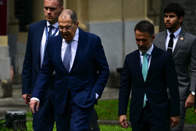 Russia's Foreign Minister Sergey Lavrov is attending a meeting of ministers from the BRICS