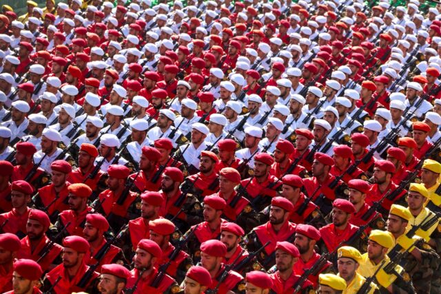 Soldiers march in Tehran during the annual Army Day parade