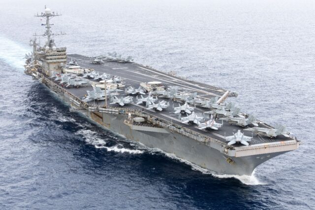 The Truman is one of two US aircraft carriers currently operating in the Middle East