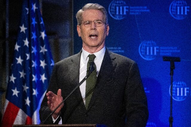 US Treasury Secretary Scott Bessent said he was not concerned at present about empty shelv