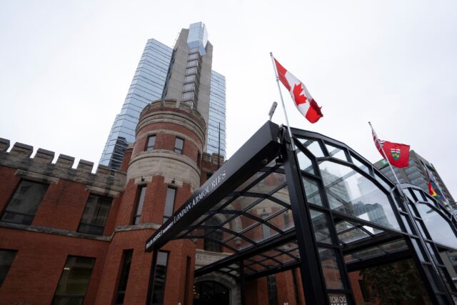 View of a hotel in London, Ontario, Canada, where an alleged sexual assault by members of