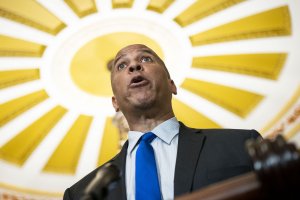 Sen. Cory Booker nears 20-hour Senate floor speech aimed at Trump policies
