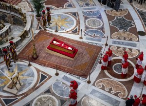Tens of thousands pay respects as body of Pope Francis lies in state