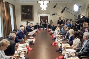 Trump, Cabinet laud administration's first 100 days