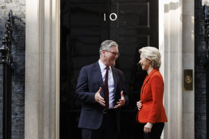 24/04/2025. London, United Kingdom. Prime Minister Keir Starmer meets the President of the