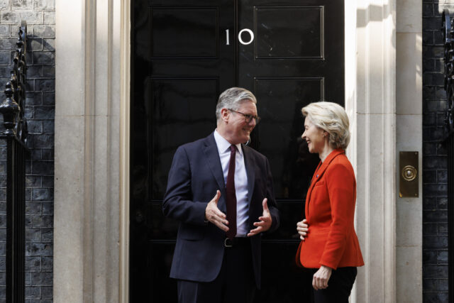 24/04/2025. London, United Kingdom. Prime Minister Keir Starmer meets the President of the