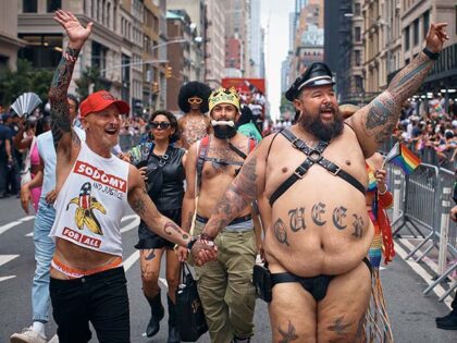 Revelers march along Fifth Avenue during the NYC Pride March, Sunday, June 30, 2024, in Ne