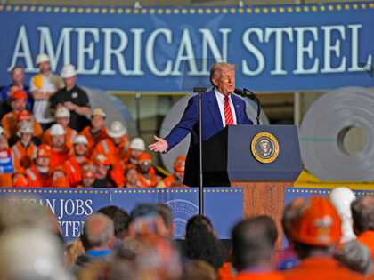 President Donald Trump speaks at U.S. Steel Corporation's Mon Valley Works-Irvin plant, Fr