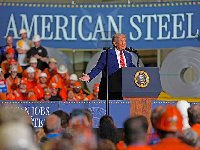 President Donald Trump speaks at U.S. Steel Corporation's Mon Valley Works-Irvin plant, Fr