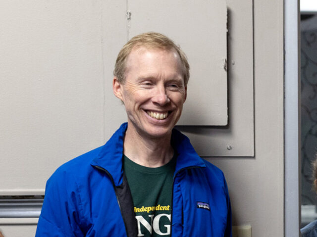 Angus King III PORTLAND, ME OCTOBER 5: Senator Angus King's son, Angus King III, third from left, an