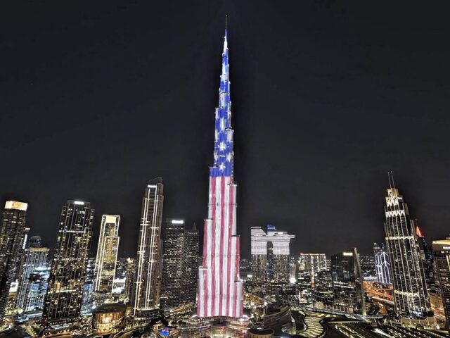Dubai Lights Up Burj Khalifa in U.S. Flag to Honor Trump’s Visit to U.A.E.