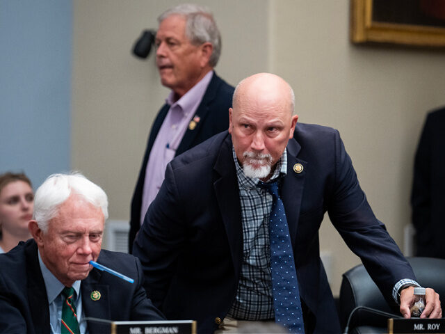 Chip-Roy-Ralph-Norman-Jack-Bergman-5-18-25-getty UNITED STATES - MAY 18: Reps. Chip Roy, R-Texas, right, Ralph Norman, R-S.C., center, and