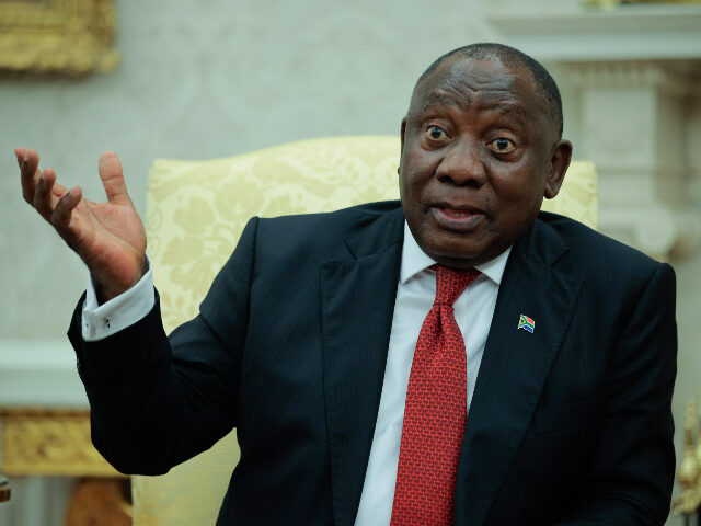 Cyril Ramaphosa South Africa President Cyril Ramaphosa speaks to journalists during a meeting with U.S. Pr