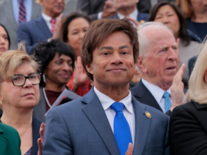 Rep. Shri Thanedar (D-MI) join fellow Democrats at a press conference speaking out against