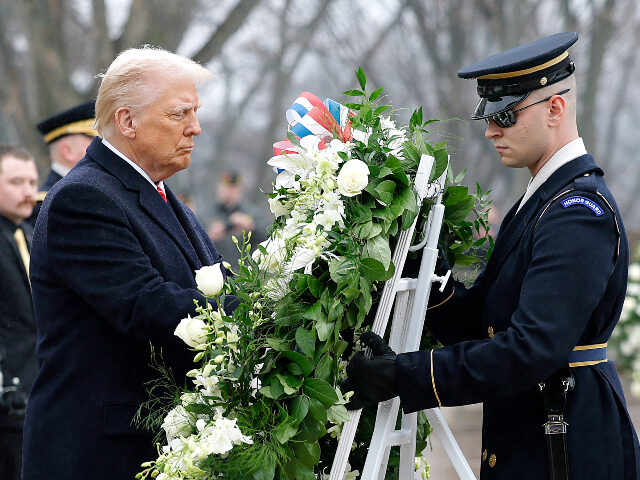 Donald Trump at the Tomb of the Unknown Soldier President-Elect Donald Trump participates in a wreath-laying ceremony at Arlington Nationa