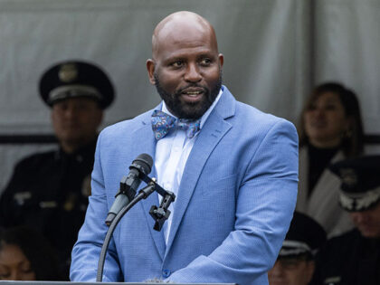 Deputy Mayor for Public Safety Brian K. Williams delivers a speech during the graduation c