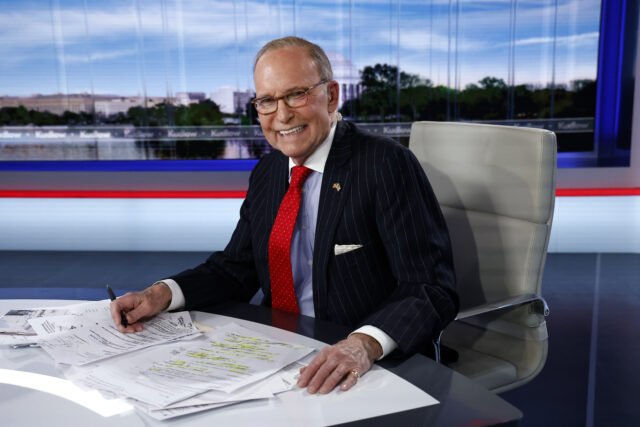 WASHINGTON, DC - FEBRUARY 05: Larry Kudlow of "Kudlow" at Fox Business Studios o