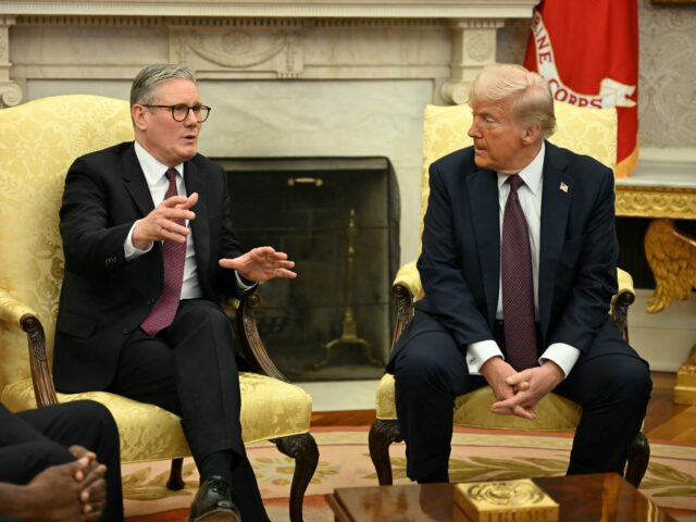 US President Donald Trump meets with British Prime Minister Keir Starmer in the Oval Offic