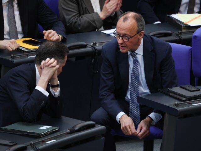 BERLIN, GERMANY - MARCH 13: Chancellor designate and leader of the German Christian Democr